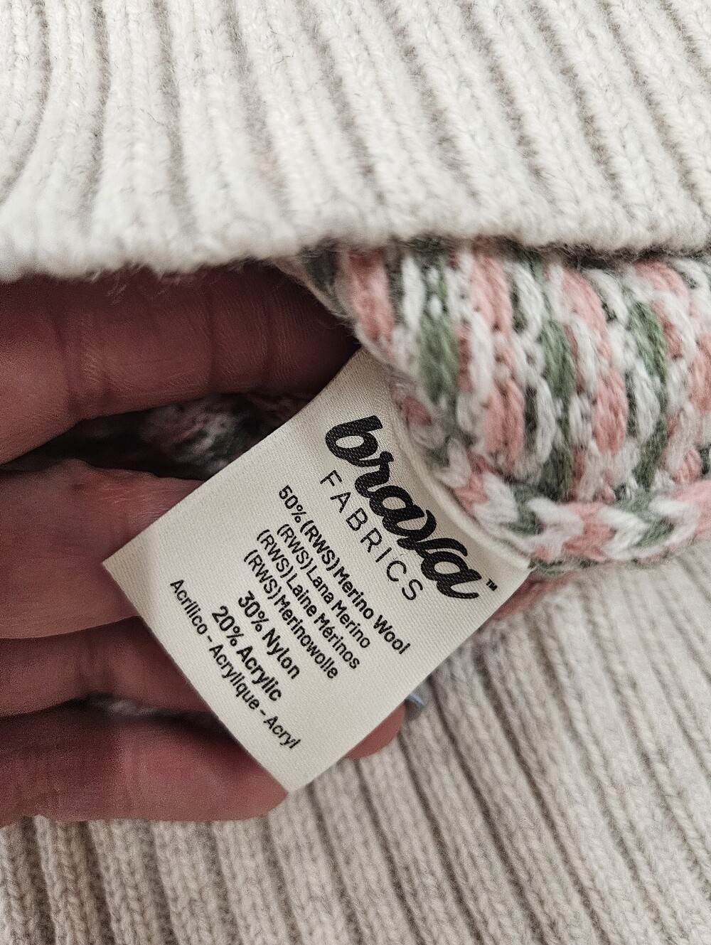 Mock Neck Sweater With Check Pattern - Picture 6 of 6